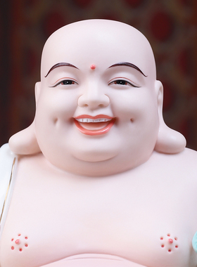 陶瓷大肚弥勒佛佛像摆件家用供奉