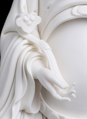 陶瓷如意文昌帝君神像摆件大师瓷