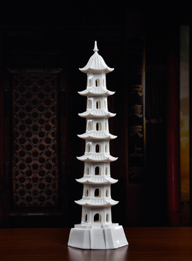 省级大师陈戴茹艺术品文昌塔摆件