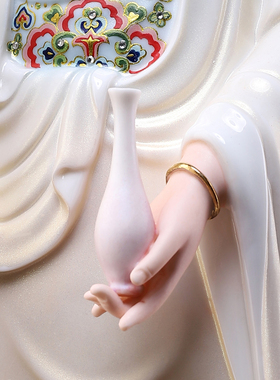 大尺寸52公分陶瓷观音像高档彩绘