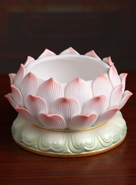 【新品首发】珠光彩陶瓷莲花香炉