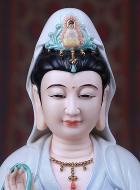 陶瓷观音菩萨佛像家用供奉摆件