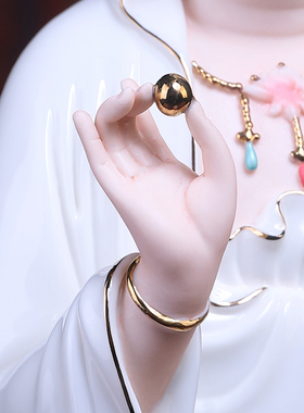 大尺寸52公分陶瓷观音菩萨像德化