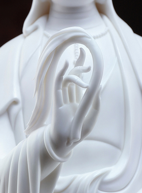 戴玉堂站龙观音像供奉家用摆件