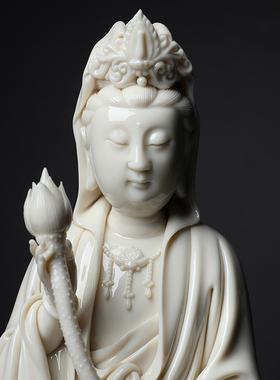 戴玉堂普贤菩萨省级全盛德化白瓷