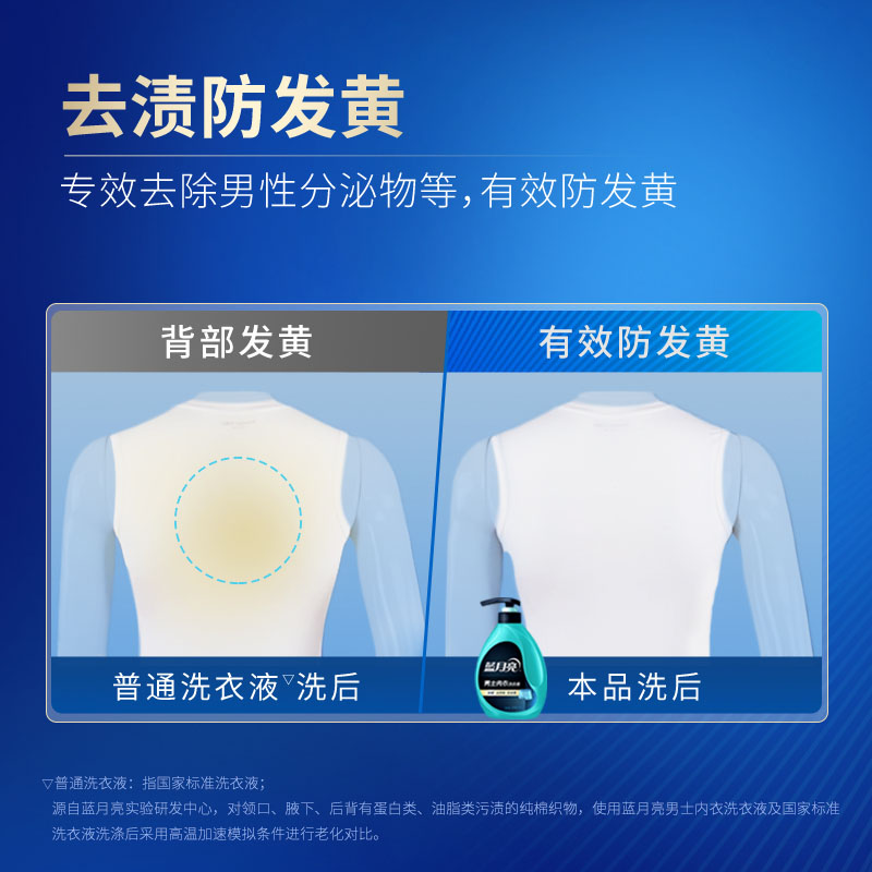 蓝月亮男士内衣洗衣液500g瓶泵头内裤清洗青柠香除菌去异味防发黄-图3