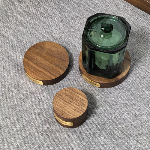 胡桃木手办模型摆件定制武将战士造型小号收藏玩具木质圆形底座 - 图3