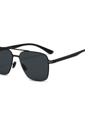 2026新款欧美时尚方框偏光太阳镜男不锈钢镜腿户外驾驶墨镜男跨境