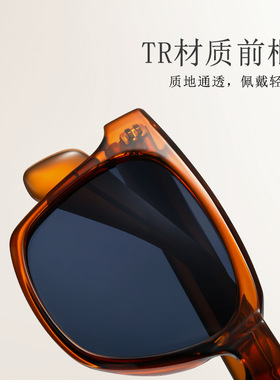 2026新款复古透绿框方形墨镜板材眼镜遮阳镜高级偏光tr太阳眼镜