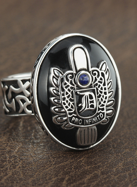 吸血鬼日记同款925纯银男士戒指