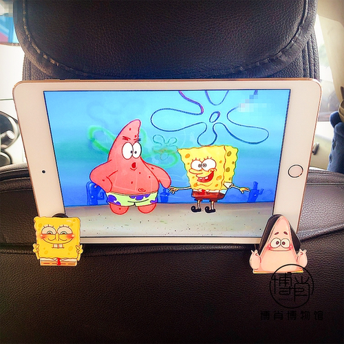博君一肖周边BJYX憨八龟汽车座椅背挂钩憨八龟海绵宝宝车载小挂钩 - 图0