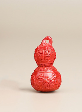 帝王砂朱砂葫芦福字葫芦福禄DIY吊坠挂件配件饰品低含量朱砂挂件