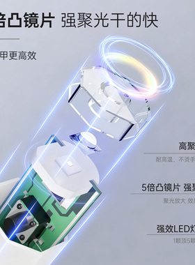 宝诗曼美甲一字灯小型迷你手持光疗机指甲油胶速干烤灯美甲片照灯