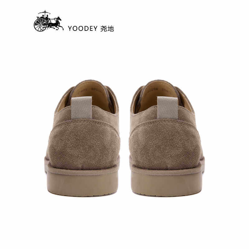 【商场同款】磨砂反绒男鞋2025新款英伦风休闲皮鞋男士真皮单鞋,淘宝优惠券,粉丝福利购,淘宝优惠卷
