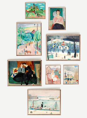 纳尔·乔林瑞典画家人物场景油画画芯复古艺术微喷打印棉质油画布