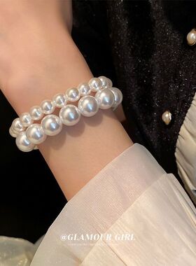 韩国仿真珍珠手链手环手作百搭简约手链手镯手韩版饰品地摊手工