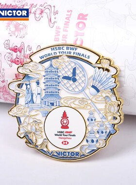 VICTOR威克多胜利羽毛球配件世界羽联巡回总决赛冰箱贴PG4518WT25