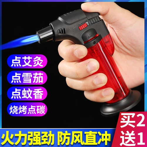 Высокая температура прочная ветрозащитная моксибибибибибибибция более легкая огненная точка сигара мокса Специальный прозрачный распылительный пистолет может быть надут и заблокирован прямой