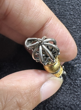 阿勒泰陨石复古藏式天铁转运橛金刚杵吊坠diy文玩手串手链挂件