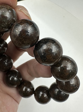 NWA西北非石陨石圆珠手链真正的天外来物送给爱人礼物