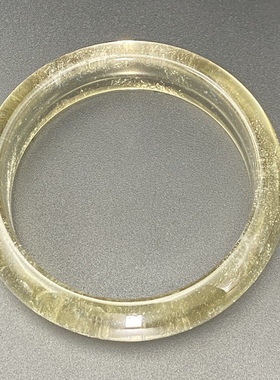 天外来客利比亚黄金玻璃陨石手镯上品黄透通透