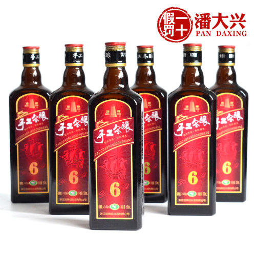 绍兴黄酒 塔牌六年陈手工冬酿花雕酒500ml*6瓶整箱精美礼盒酒 - 图0