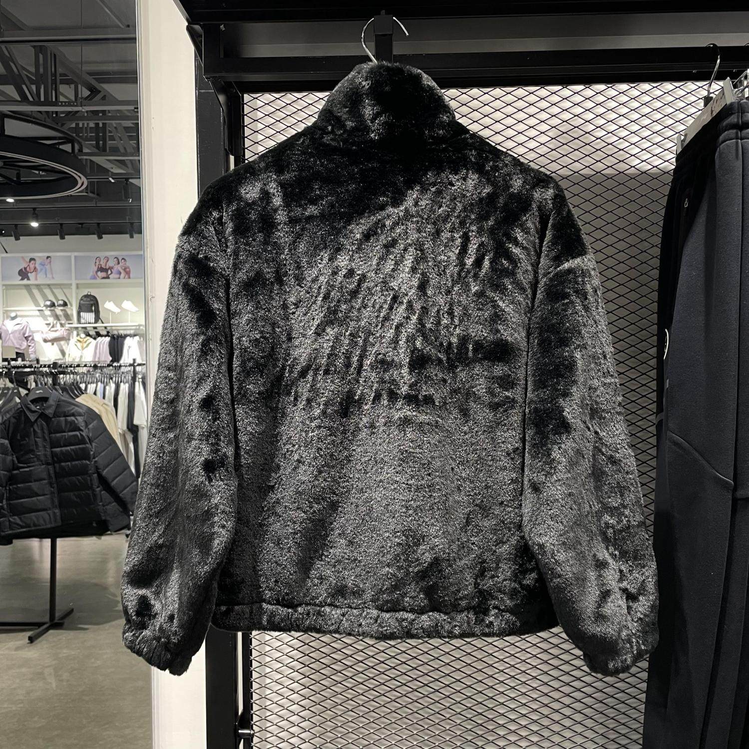 李宁女子冬季运动潮流刺绣仿皮草保暖舒适宽松休闲短外套AJDT544,淘宝优惠券,粉丝福利购,淘宝优惠卷