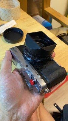 金属适用于富士xe5铭匠XF27mm xf23mmF2.8R WR二代一代镜头遮光罩 - 图1