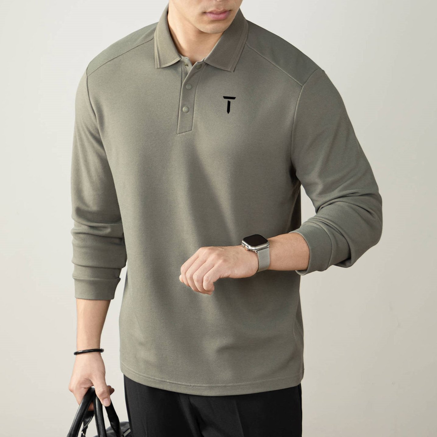 T/欧巡赛高尔夫上装男士时尚翻领长袖POLO衫百搭运动休闲打底T恤,淘宝优惠券,粉丝福利购,淘宝优惠卷