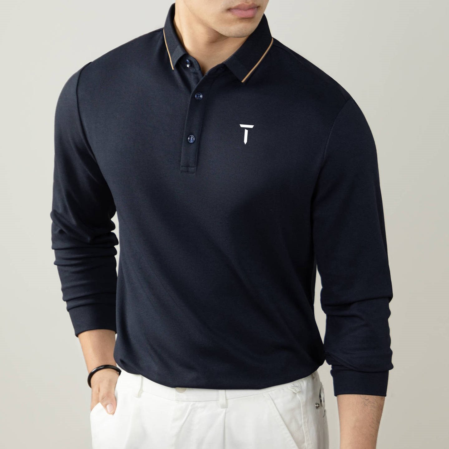T/欧巡赛高尔夫上装春款男士长袖翻领POLO衫高级运动休闲打底T恤,淘宝优惠券,粉丝福利购,淘宝优惠卷