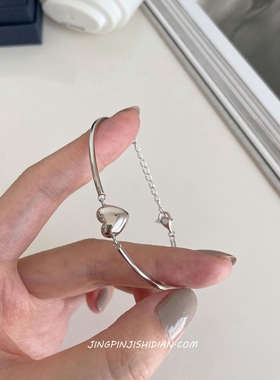 钛钢不掉色爱心少女心手链