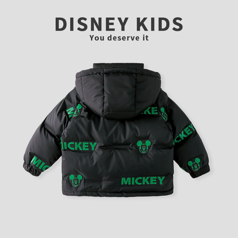 迪士尼儿童羽绒服男童女童加厚连帽外套中小童宝宝洋气红色新年装,淘宝优惠券,粉丝福利购,淘宝优惠卷