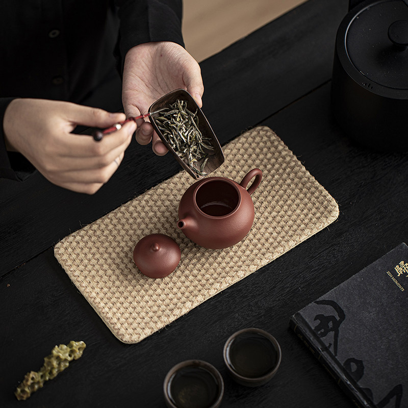 提花棉麻中式禅意茶席布艺茶桌垫防水中式茶台桌旗干泡茶道垫,淘宝优惠券,粉丝福利购,淘宝优惠卷