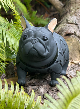 手作陶瓷法斗摆件周边手办创意原创可爱法国斗牛犬桌面手工摆件