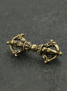 西藏法器手工纯铜五股金刚杵做旧