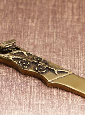 创意纯铜手工招财梅花摆件居家