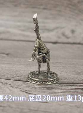 纯白铜小丑浮雕女cos兵人模型摆件桌面游戏玩具人偶棋子复古装饰
