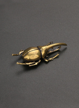 实心黄铜仿真昆虫茶宠摆件