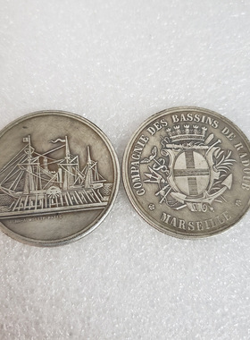 纯手工匠复古法作旧合金复刻道具工艺品金属大桥盾标纪念章币收藏