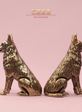 龙年客厅狼狗纯铜国潮