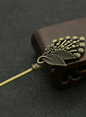 复古创意家居摆件铜制工艺品茶针