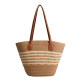 ຖົງ UR ຂອງແມ່ຍິງ summer seaside bag travel vacation straw bag large capacity portable shoulder tote commuter bag