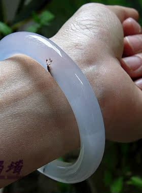 纯天然巴西生日礼物水晶圆条手镯