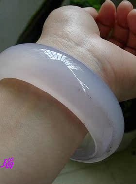 巴西紫色纹理加宽加厚玛瑙手镯