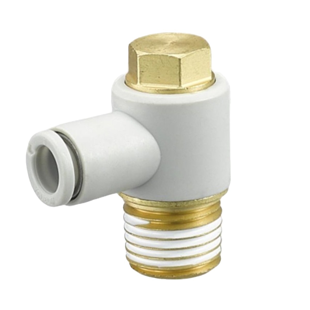 单头SMC万向弯通KQ2V04 KQ2V06-01AS M5A 02AS快换接头外六角螺纹 - 图3