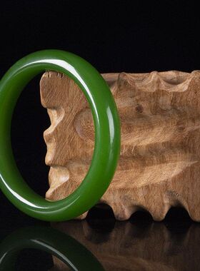 手环仿翡翠绿绿玉新疆玉髓镯子和田玉会销翡翠色菠菜时尚玉女手镯