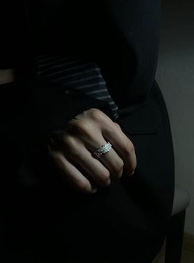 戒指925纯银原创暗黑重工