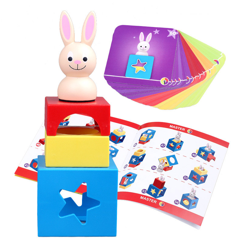 兔宝宝魔术箱桌游戏卡车装装乐通关日与夜积木专注力益智儿童玩具,淘宝优惠券,粉丝福利购,淘宝优惠卷