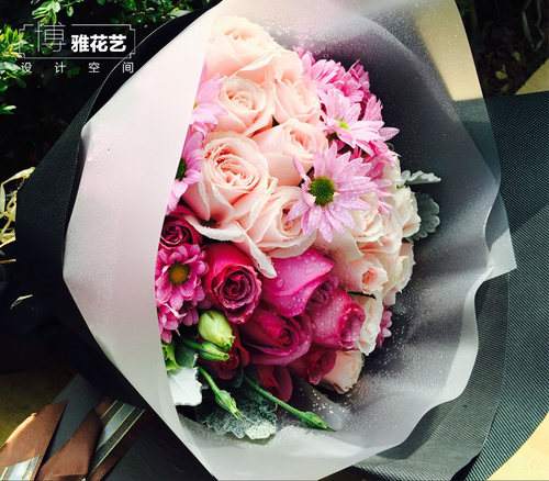 桔梗绣球海芋自然风混搭小清新花束杭州同城鲜花速递花店生日送花 - 图0