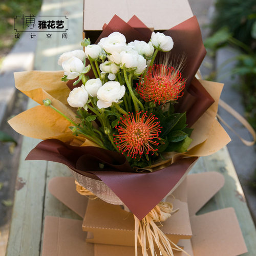 桔梗绣球海芋自然风混搭小清新花束杭州同城鲜花速递花店生日送花 - 图3